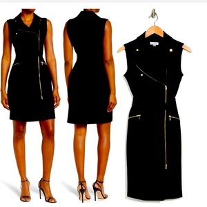Black Calvin Klein Moto Tank Dress